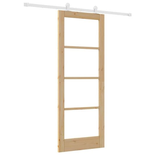 Schiebetür ORKDAL Braun 78 x 202 cm Holz und Metall