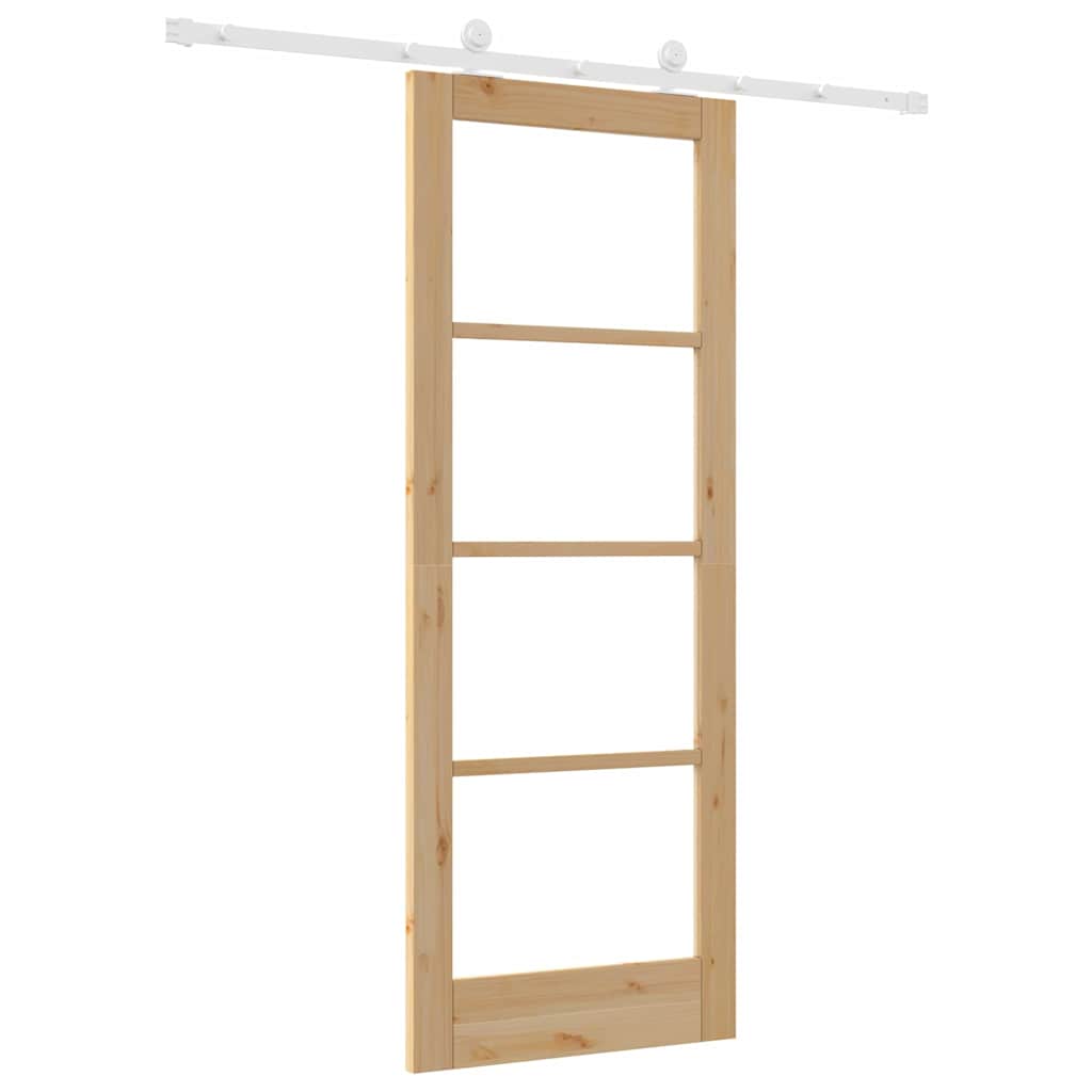 Schiebetür ORKDAL Braun 78 x 202 cm Holz und Metall