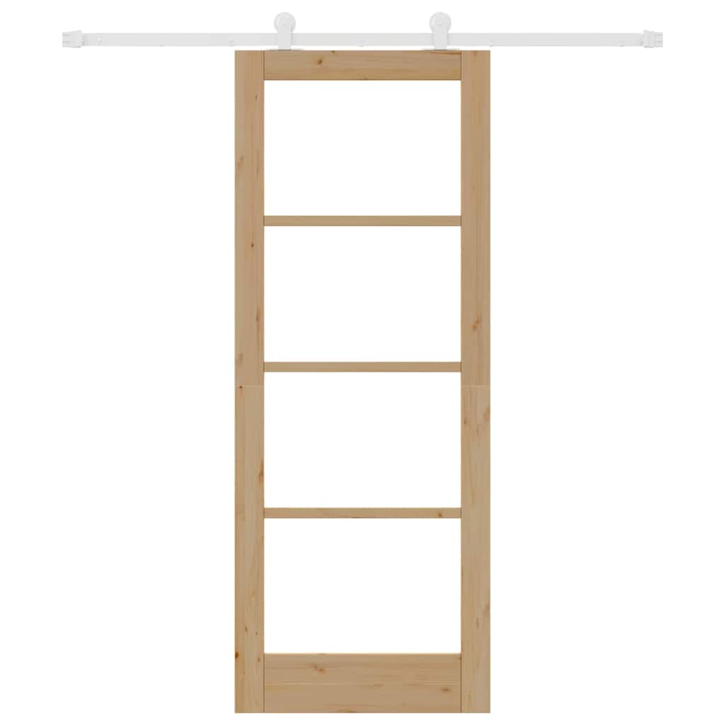 Schiebetür ORKDAL Braun 78 x 202 cm Holz und Metall