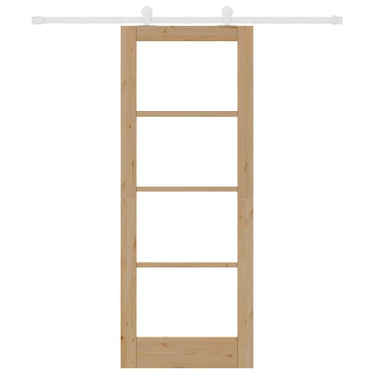 Schiebetür ORKDAL Braun 78 x 202 cm Holz und Metall