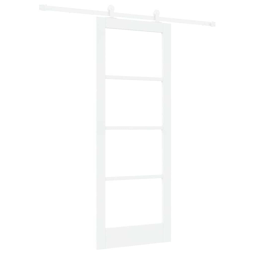 Schiebetür ORKDAL Weiß 78 x 202 cm Holz und Metall