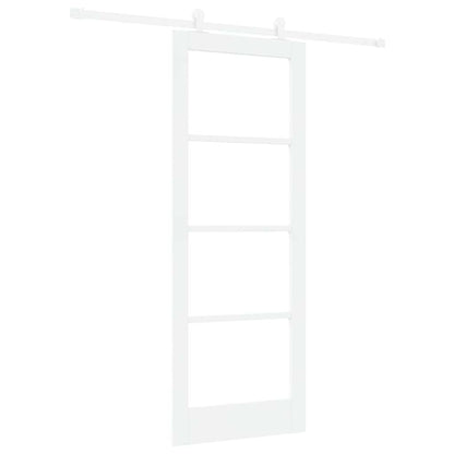 Schiebetür ORKDAL Weiß 78 x 202 cm Holz und Metall
