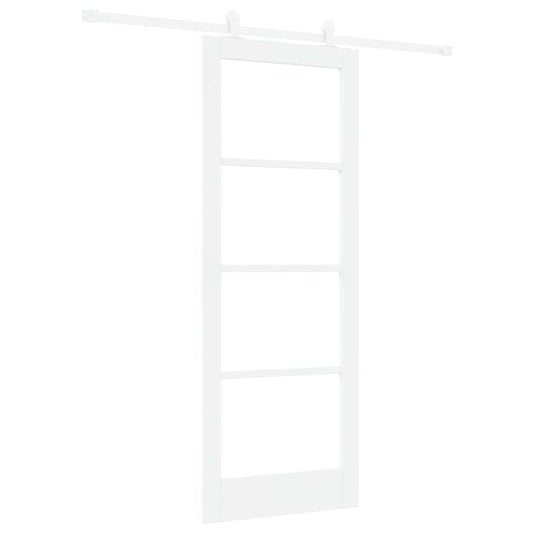 Schiebetür ORKDAL Weiß 78 x 202 cm Holz und Metall