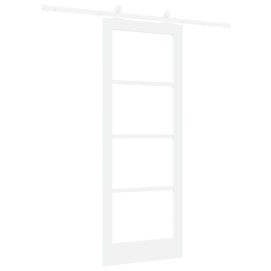 Schiebetür ORKDAL Weiß 78 x 202 cm Holz und Metall