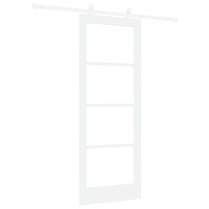 Schiebetür ORKDAL Weiß 78 x 202 cm Holz und Metall