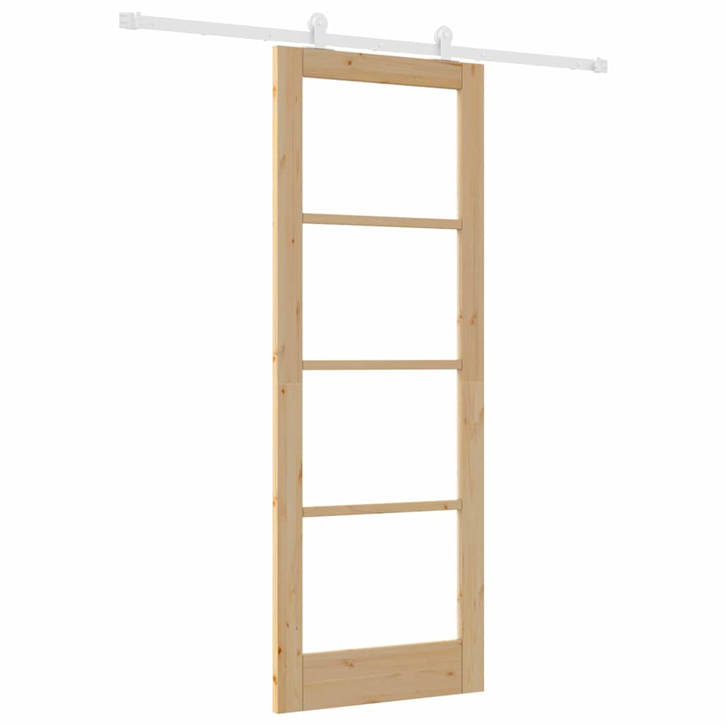 Schiebetür ORKDAL Braun 78 x 211 cm Holz und Metall