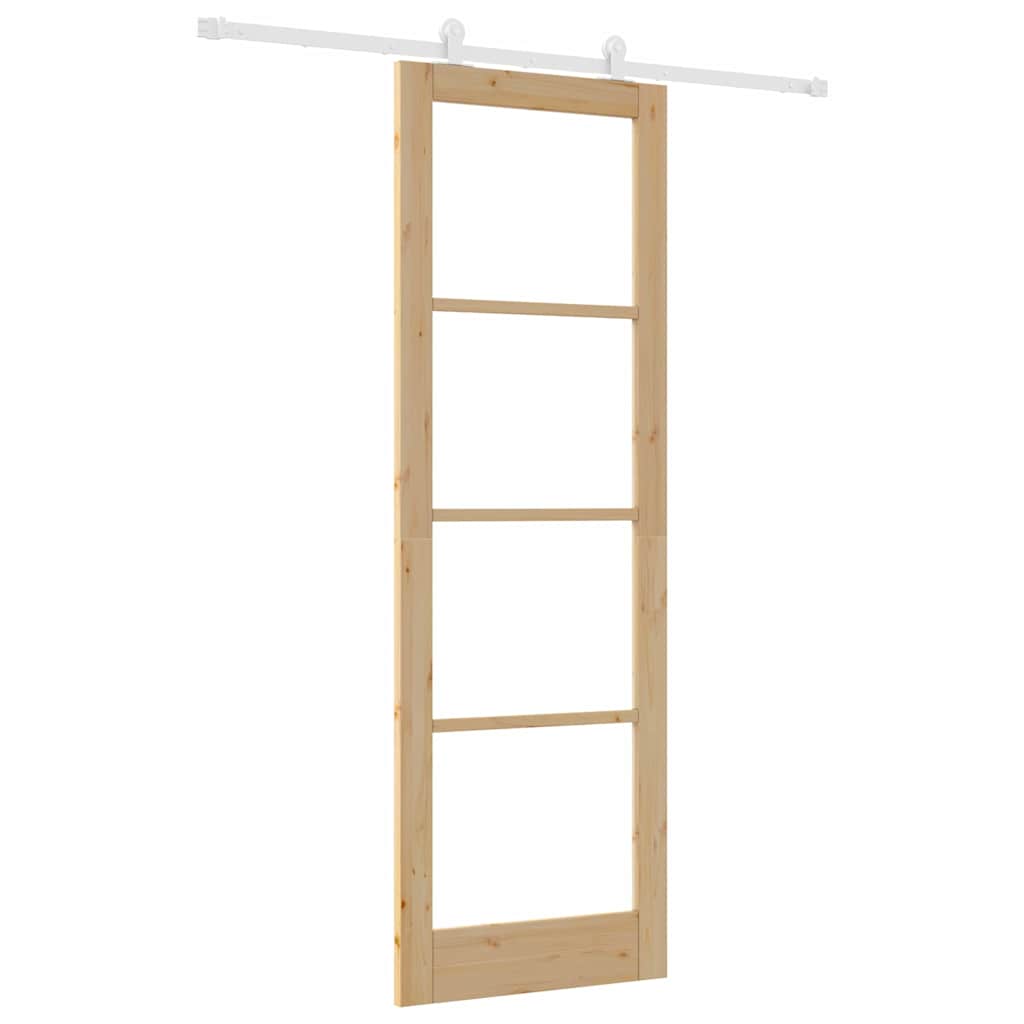 Schiebetür ORKDAL Braun 78 x 232 cm Holz und Metall