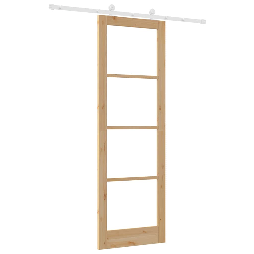 Schiebetür ORKDAL Braun 78 x 232 cm Holz und Metall