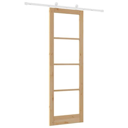 Schiebetür ORKDAL Braun 78 x 232 cm Holz und Metall