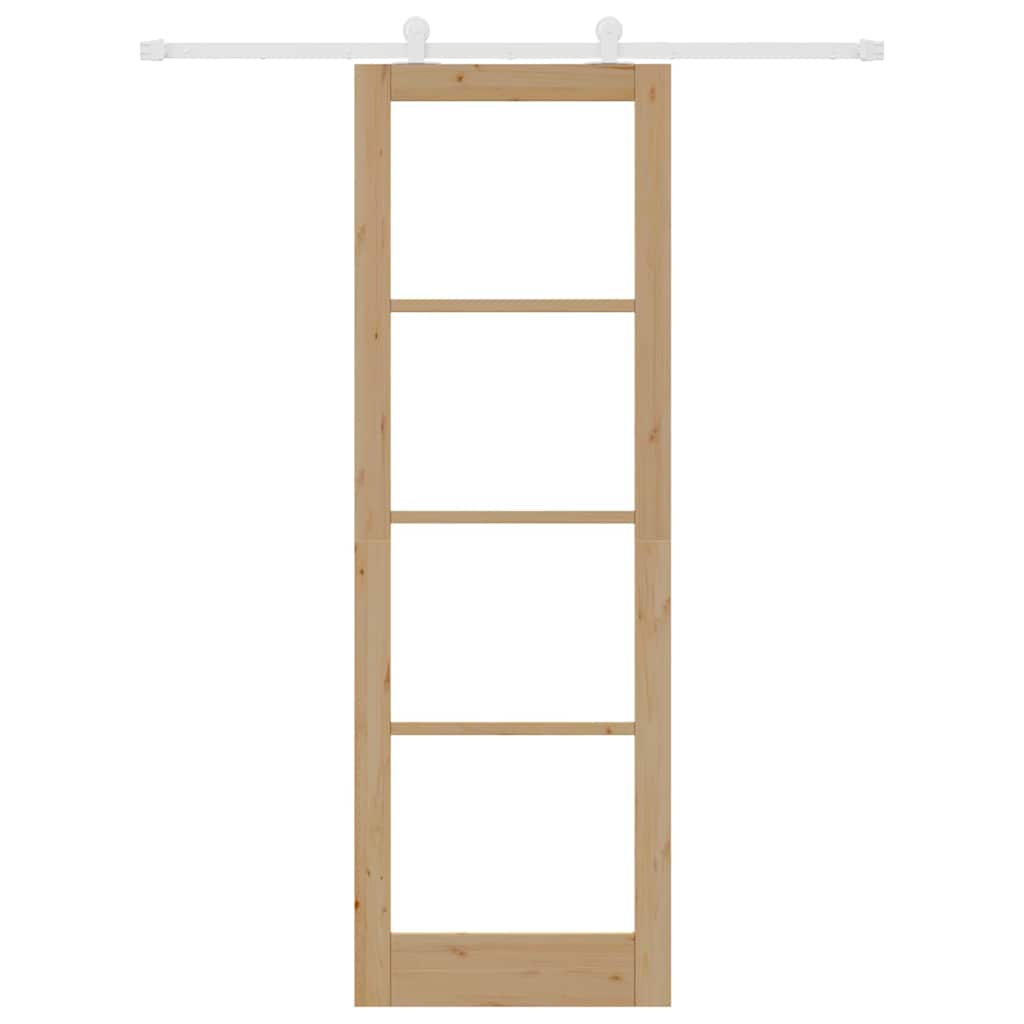 Schiebetür ORKDAL Braun 78 x 232 cm Holz und Metall