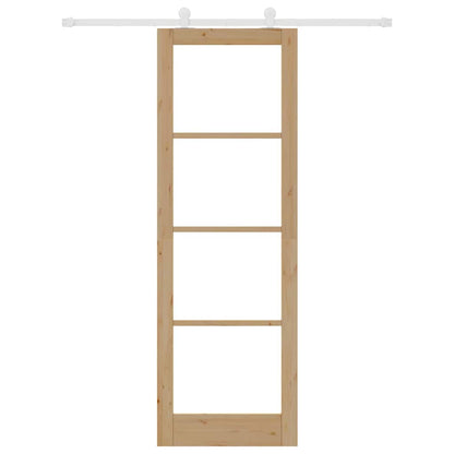 Schiebetür ORKDAL Braun 78 x 232 cm Holz und Metall
