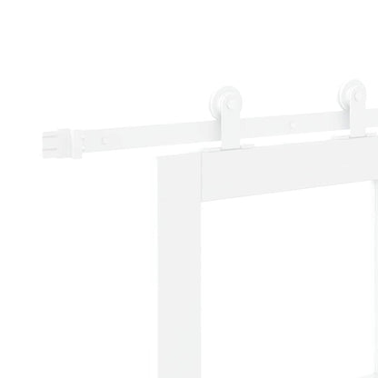 Schiebetür ORKDAL Weiß 78 x 232 cm Holz und Metall