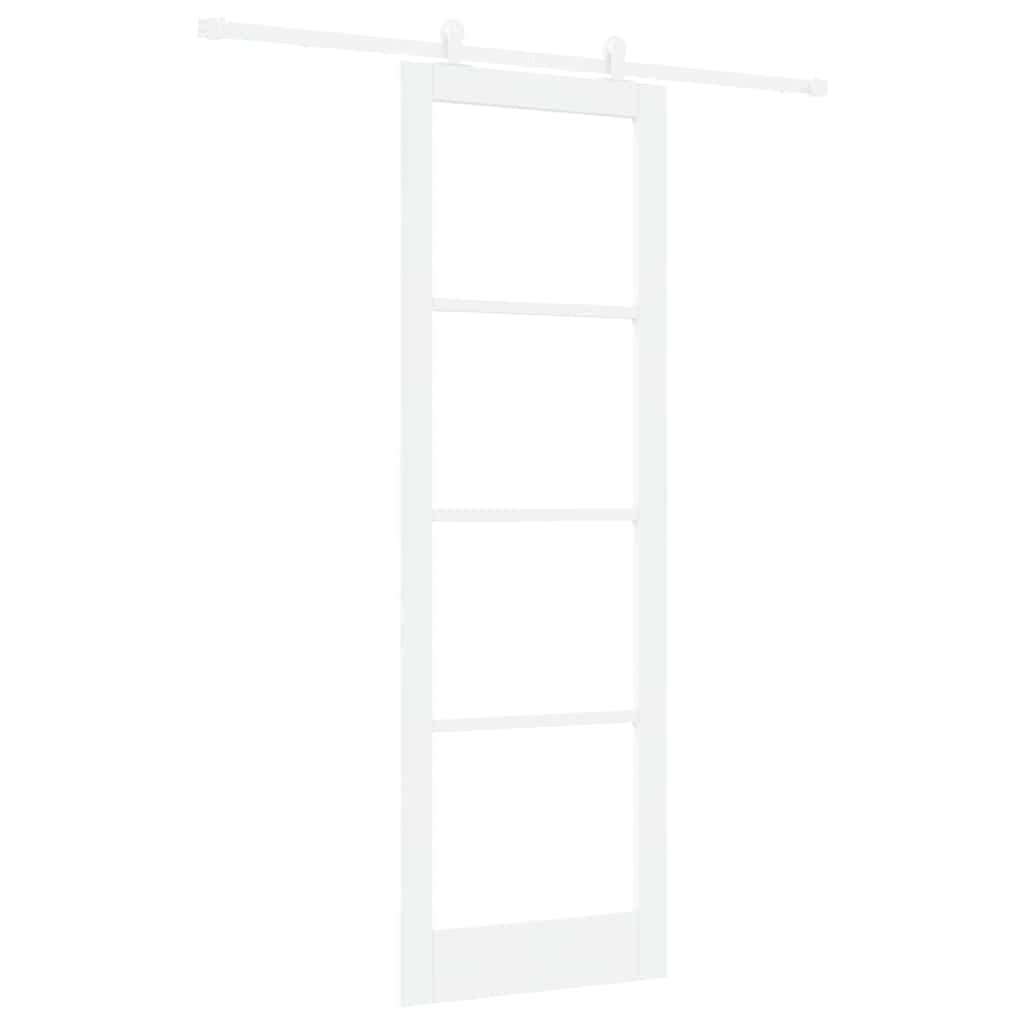 Schiebetür ORKDAL Weiß 78 x 232 cm Holz und Metall