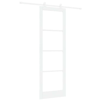 Schiebetür ORKDAL Weiß 78 x 232 cm Holz und Metall