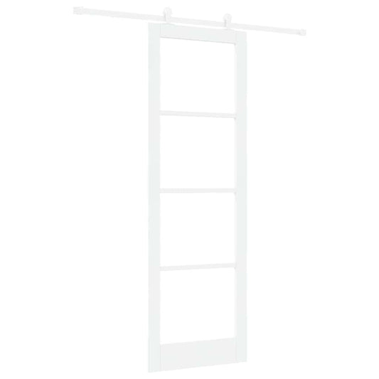 Schiebetür ORKDAL Weiß 78 x 232 cm Holz und Metall