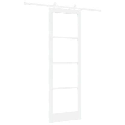 Schiebetür ORKDAL Weiß 78 x 232 cm Holz und Metall