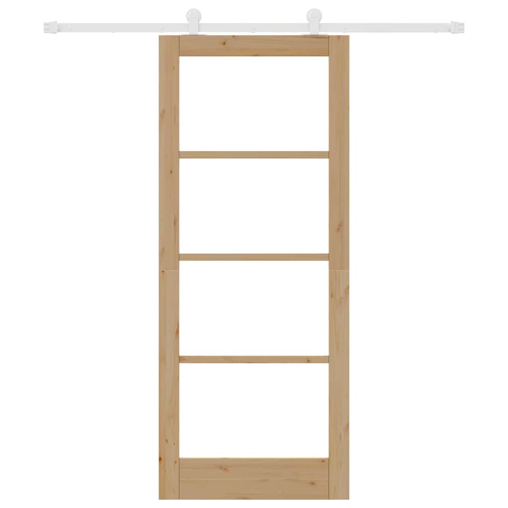 Schiebetür ORKDAL Braun 83 x 202 cm Holz und Metall
