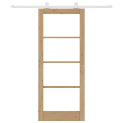 Schiebetür ORKDAL Braun 83 x 202 cm Holz und Metall