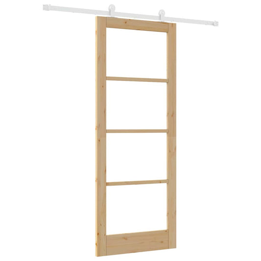 Schiebetür ORKDAL Braun 83 x 211 cm Holz und Metall
