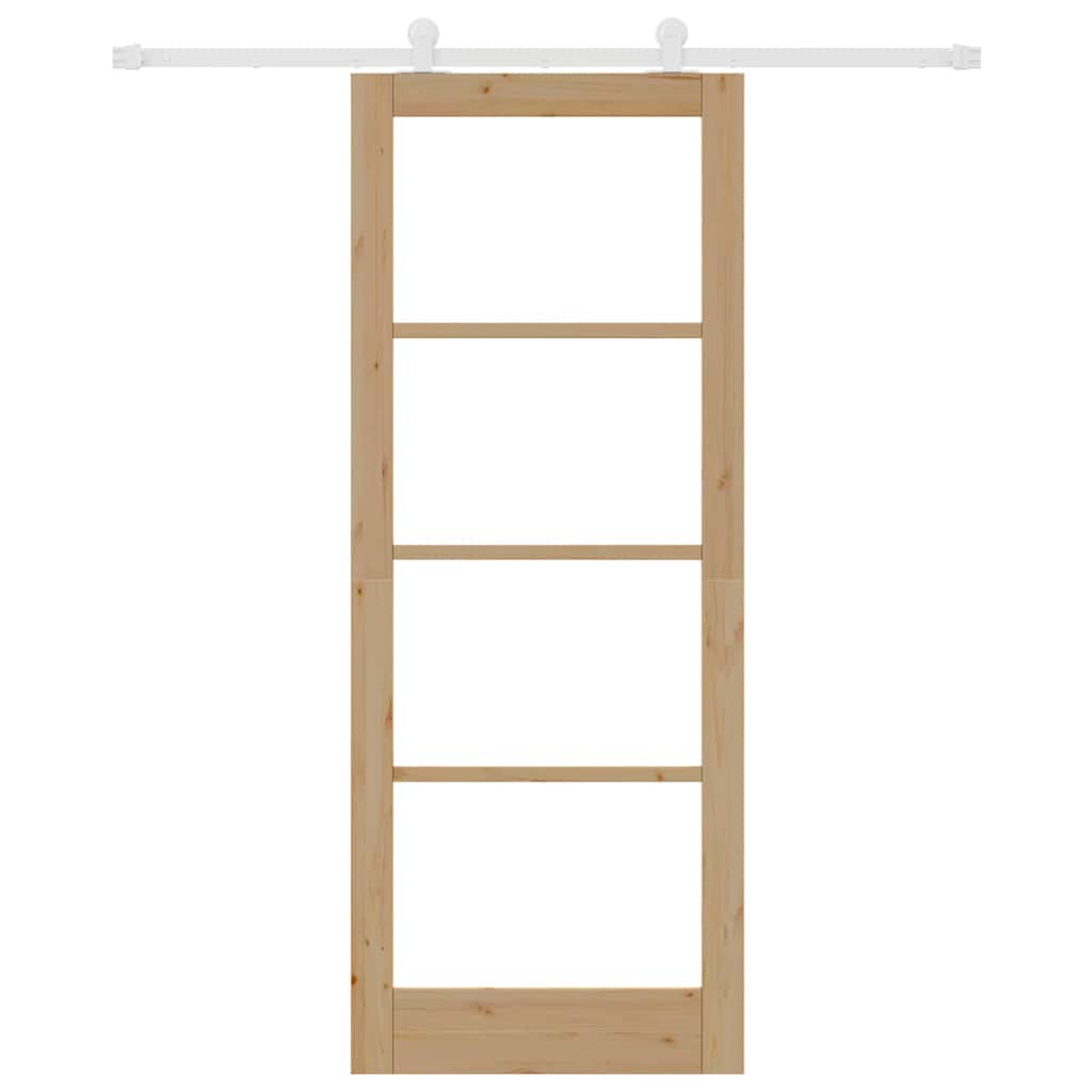 Schiebetür ORKDAL Braun 83 x 211 cm Holz und Metall
