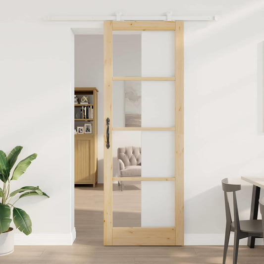 Schiebetür ORKDAL Braun 83 x 232 cm Holz und Metall
