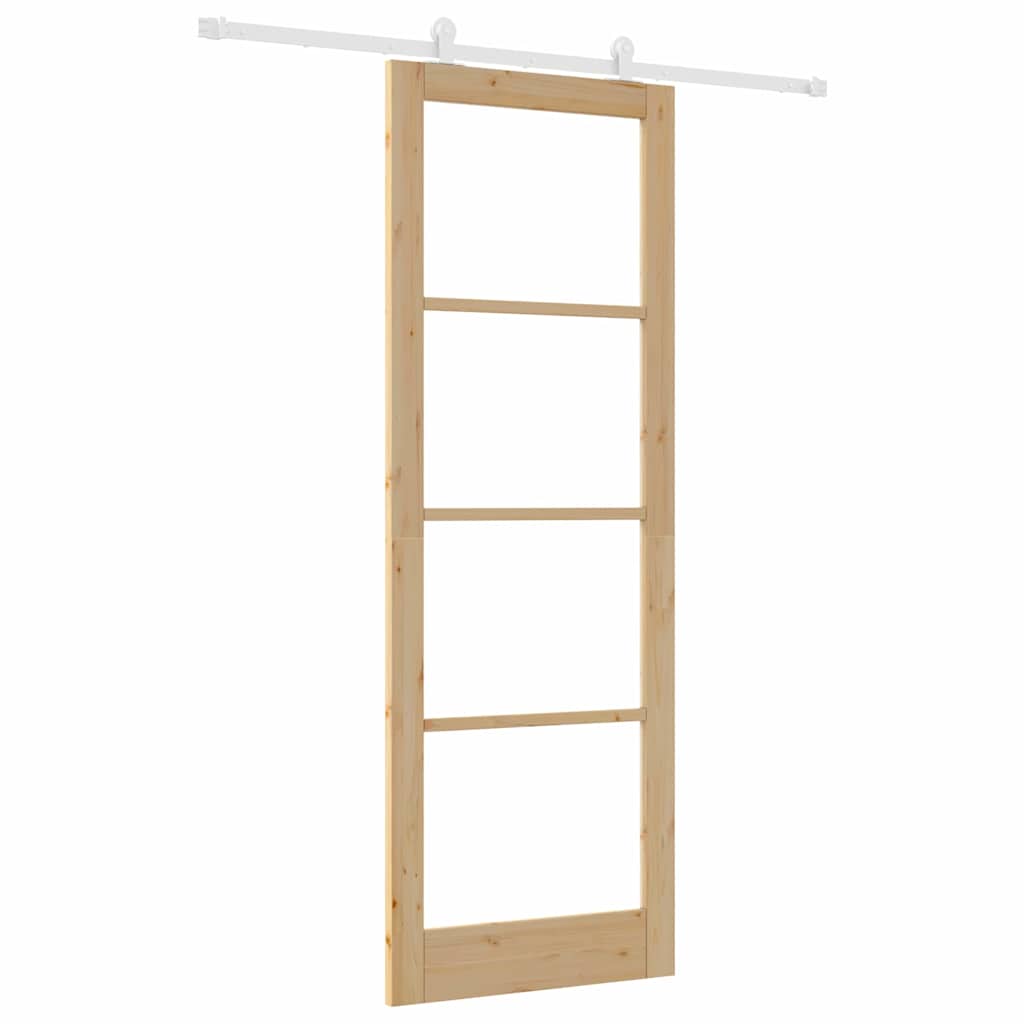 Schiebetür ORKDAL Braun 83 x 232 cm Holz und Metall