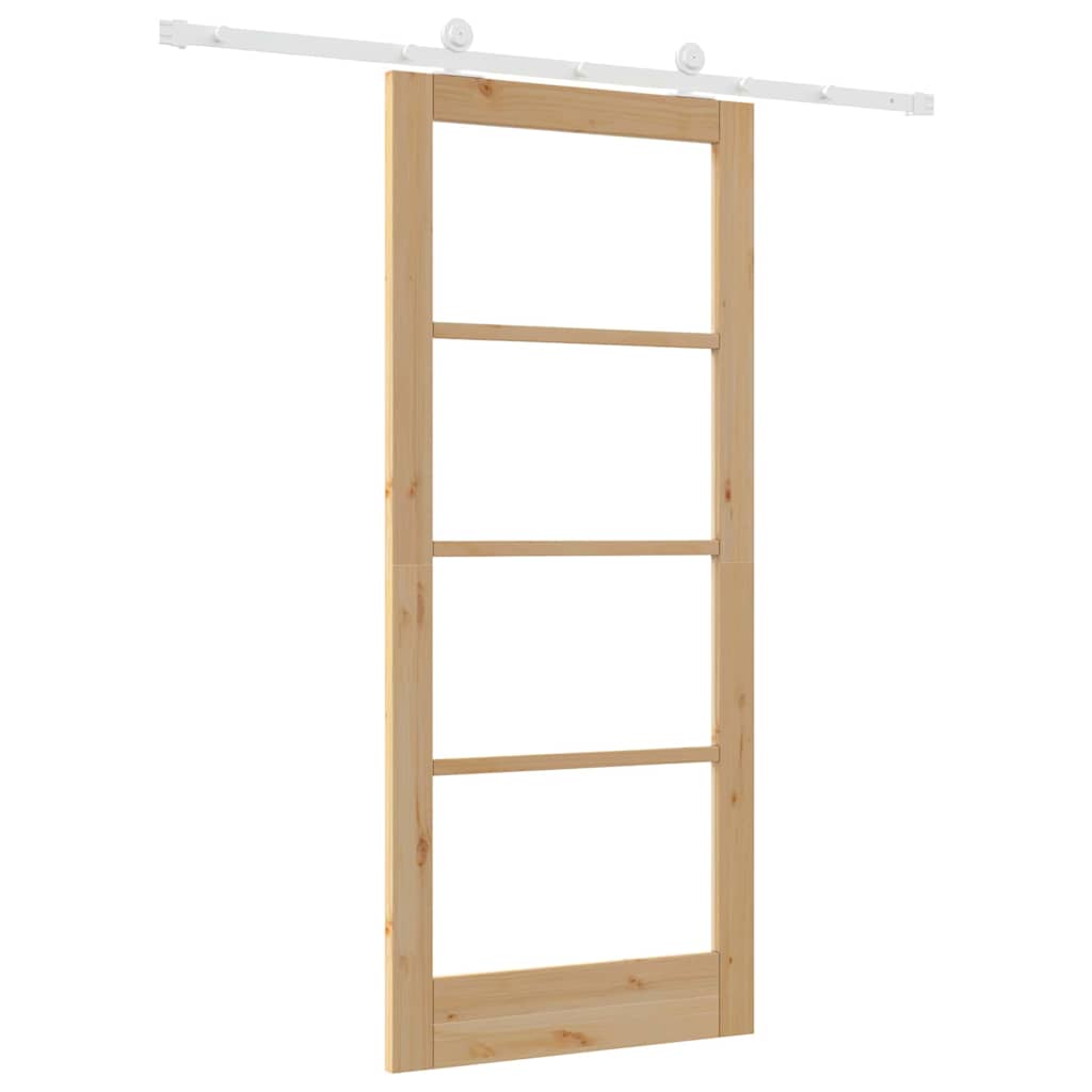 Schiebetür ORKDAL Braun 86 x 198,5 cm Holz und Metall