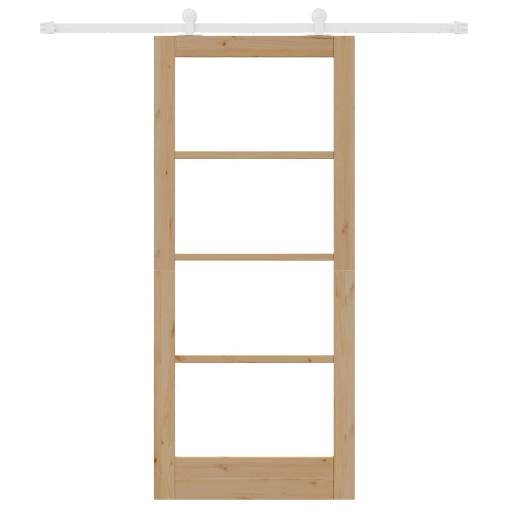 Schiebetür ORKDAL Braun 86 x 198,5 cm Holz und Metall