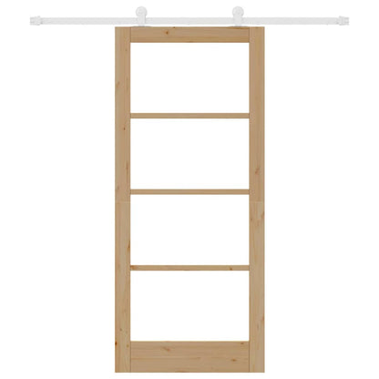 Schiebetür ORKDAL Braun 86 x 198,5 cm Holz und Metall