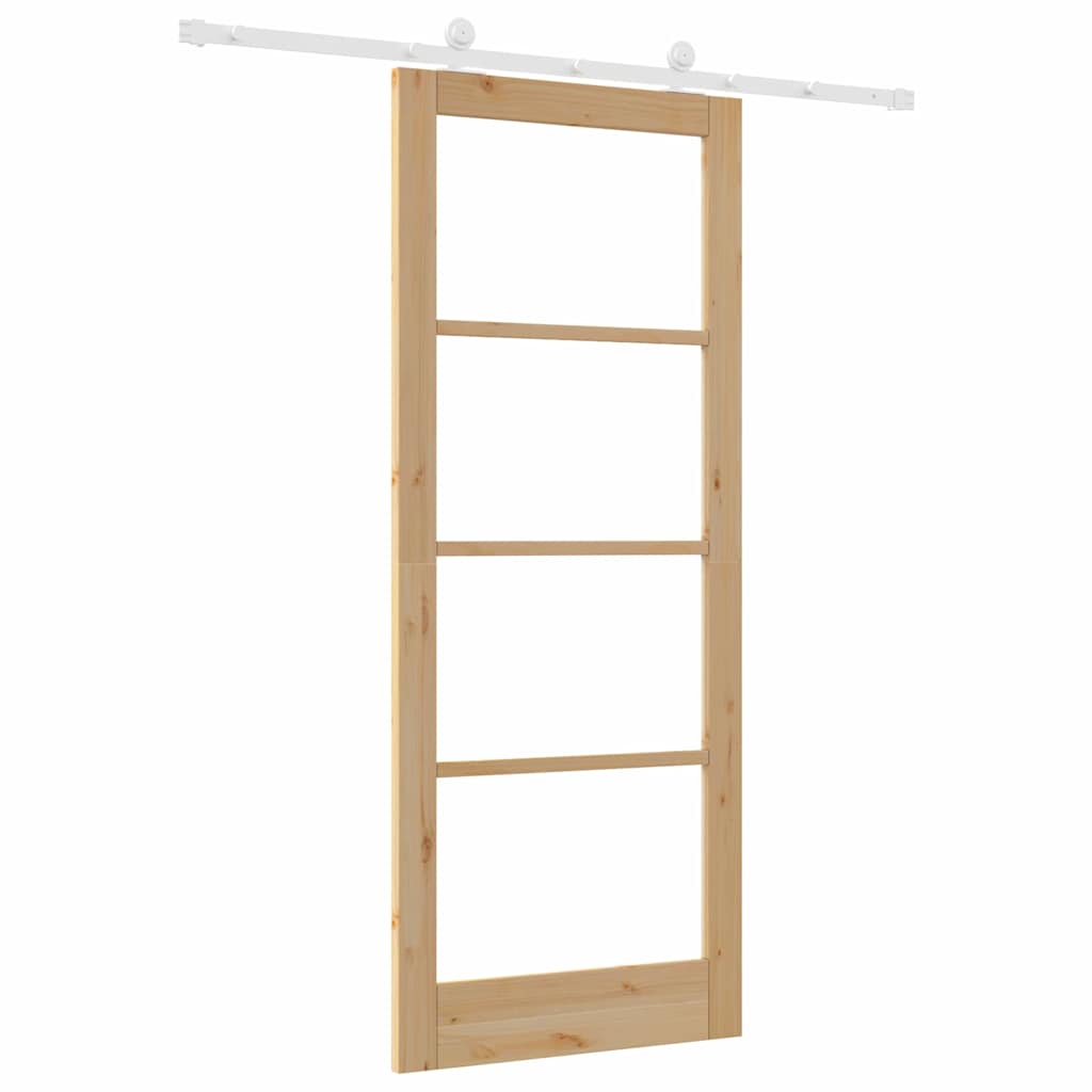 Schiebetür ORKDAL Braun 86 x 211 cm Holz und Metall