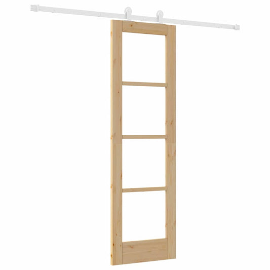 Schiebetür ORKDAL Braun 61 x 198,5 cm Holz und Metall