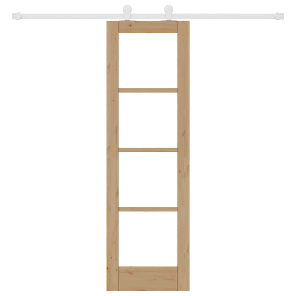 Schiebetür ORKDAL Braun 61 x 198,5 cm Holz und Metall