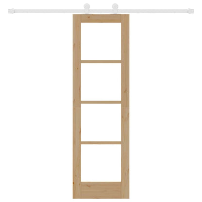 Schiebetür ORKDAL Braun 61 x 198,5 cm Holz und Metall