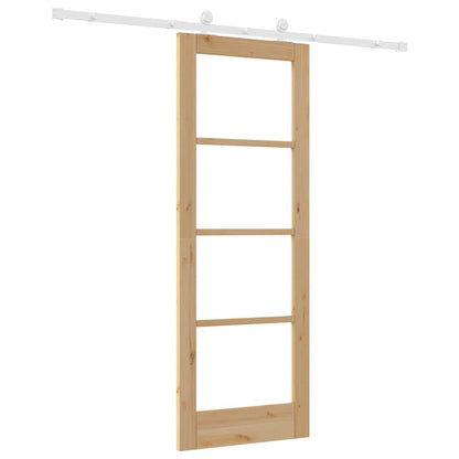 Schiebetür ORKDAL Braun 73,5 x 198,5 cm Holz und Metall