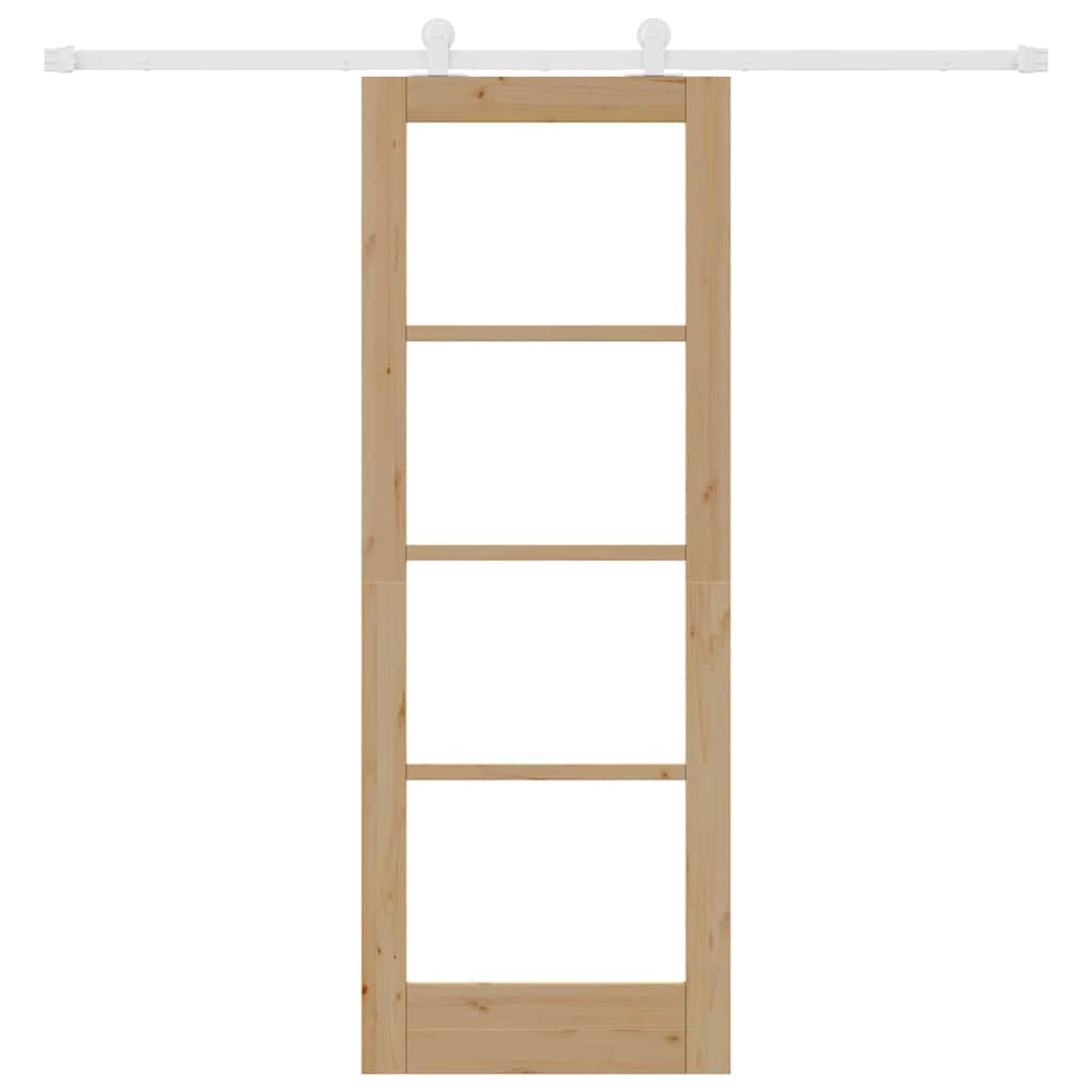 Schiebetür ORKDAL Braun 73,5 x 198,5 cm Holz und Metall