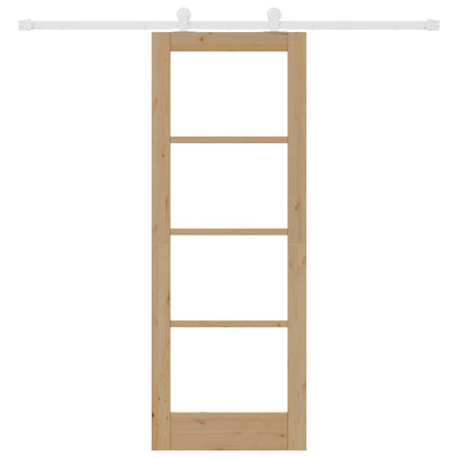 Schiebetür ORKDAL Braun 73,5 x 198,5 cm Holz und Metall