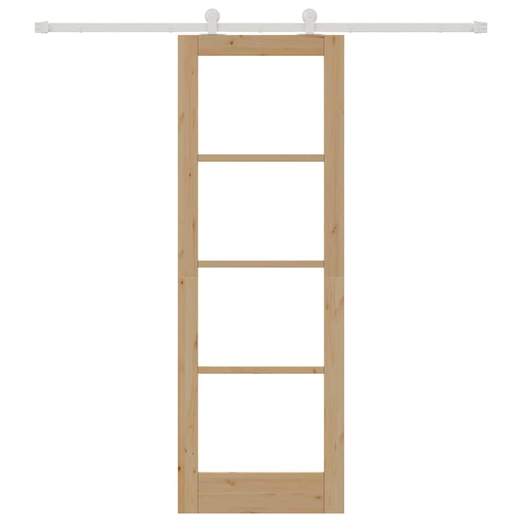 Schiebetür ORKDAL Braun 73,5 x 211 cm Holz und Metall