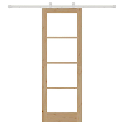Schiebetür ORKDAL Braun 73,5 x 211 cm Holz und Metall