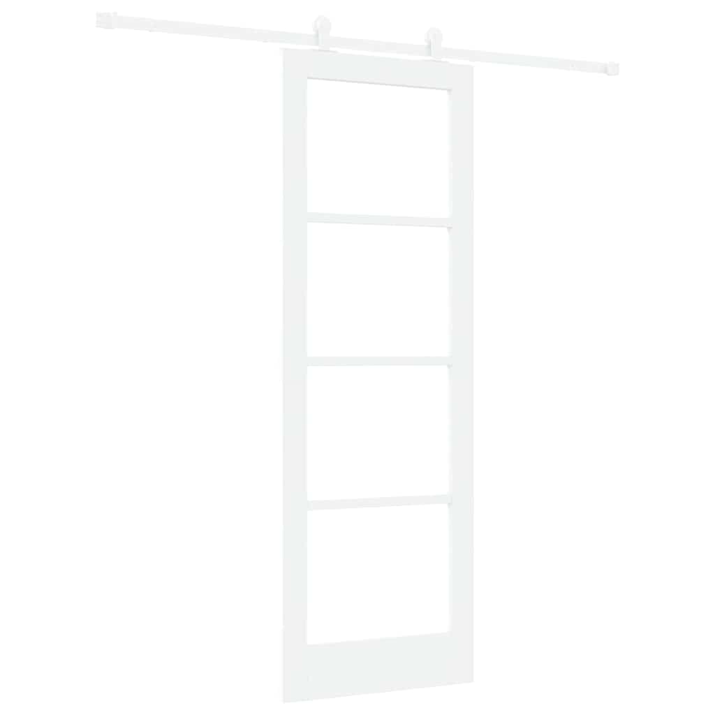 Schiebetür ORKDAL Weiß 73,5 x 211 cm Holz und Metall