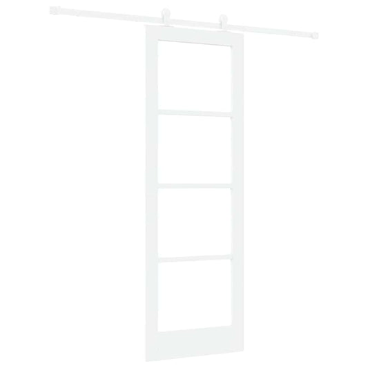 Schiebetür ORKDAL Weiß 73,5 x 211 cm Holz und Metall