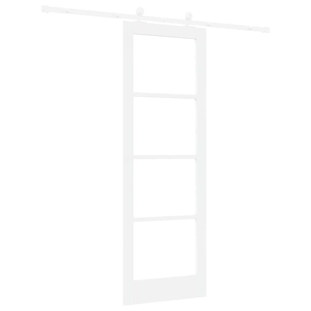 Schiebetür ORKDAL Weiß 73,5 x 211 cm Holz und Metall