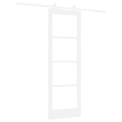 Schiebetür ORKDAL Weiß 73,5 x 211 cm Holz und Metall