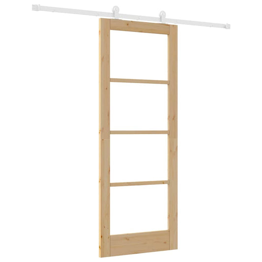 Schiebetür ORKDAL Braun 78 x 202 cm Holz und Metall