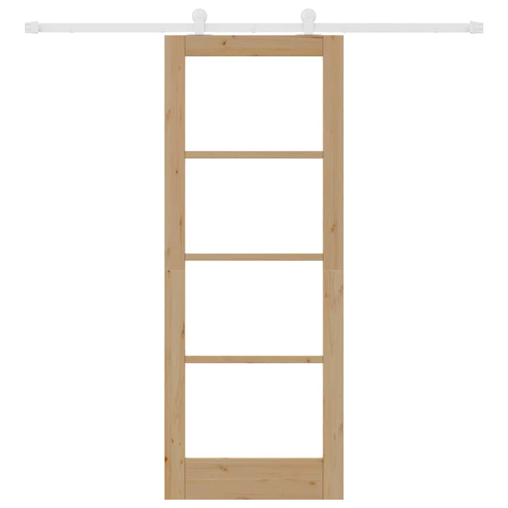 Schiebetür ORKDAL Braun 78 x 202 cm Holz und Metall