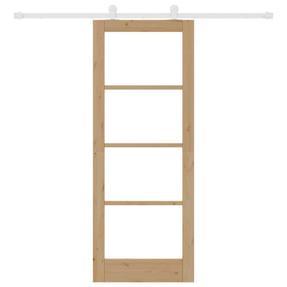Schiebetür ORKDAL Braun 78 x 202 cm Holz und Metall