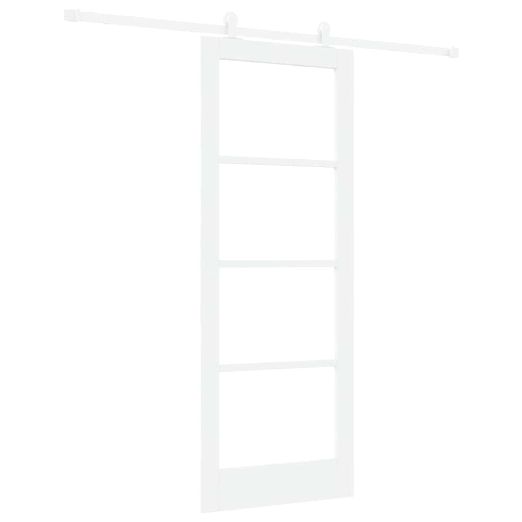 Schiebetür ORKDAL Weiß 78 x 202 cm Holz und Metall