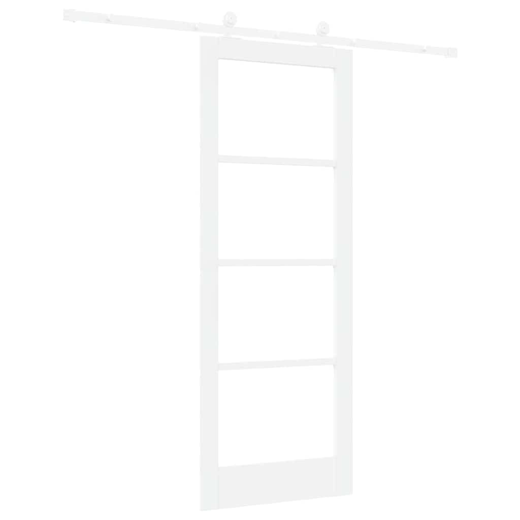 Schiebetür ORKDAL Weiß 78 x 202 cm Holz und Metall