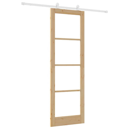 Schiebetür ORKDAL Braun 78 x 232 cm Holz und Metall