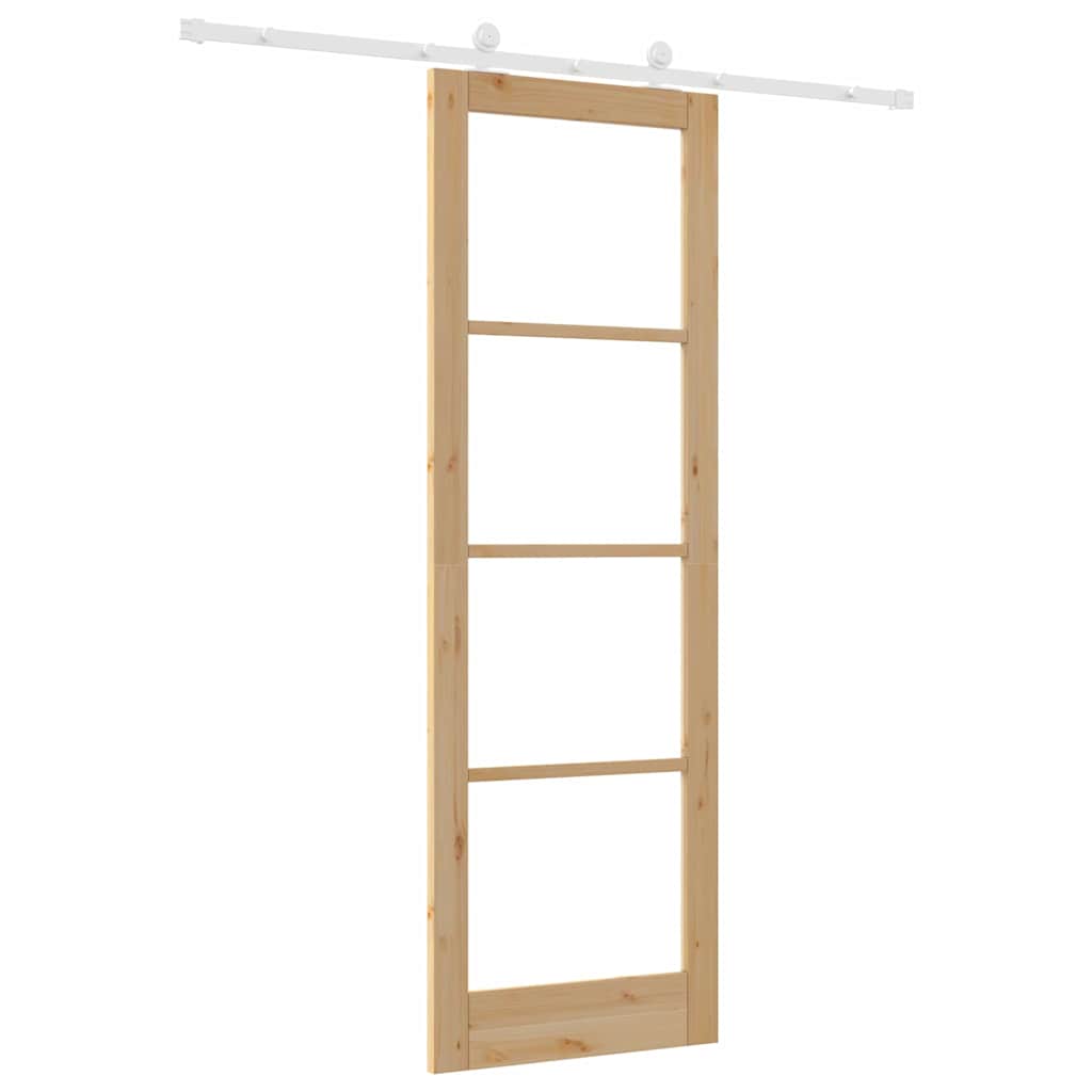 Schiebetür ORKDAL Braun 78 x 232 cm Holz und Metall