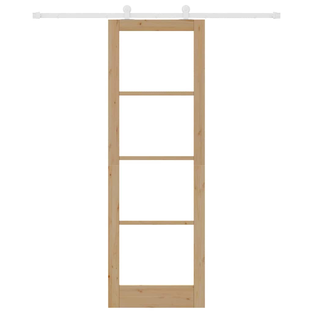Schiebetür ORKDAL Braun 78 x 232 cm Holz und Metall